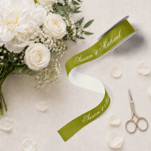 Olive Green Wedding Elegante Script Calligraphy