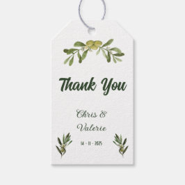 Olive Green Wedding Geschenkanhänger