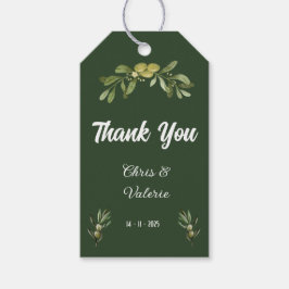 Olive Green Wedding Geschenkanhänger