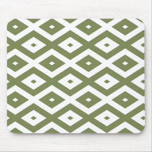 Olive-Green-White-Diamant Mousepad