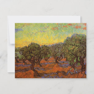 Olive Grove, Orange Sky von Vincent van Gogh