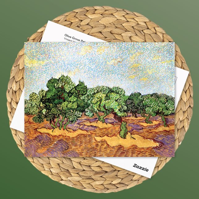 Olive Grove Pale Blue Sky Vincent van Gogh Postkarte (Von Creator hochgeladen)