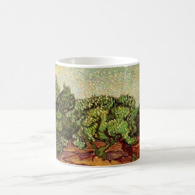 Olive Grove, Pale Blue Sky von Vincent van Gogh Kaffeetasse (Mittel)