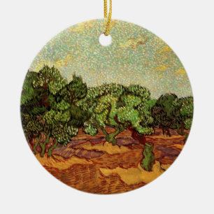 Olive Grove, Pale Blue Sky von Vincent van Gogh Keramik Ornament