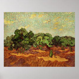 Olive Grove, Pale Blue Sky von Vincent van Gogh Poster
