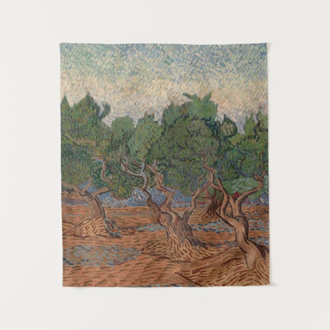 Olive Grove von Vincent van Gogh Wandteppich (Vorderseite)
