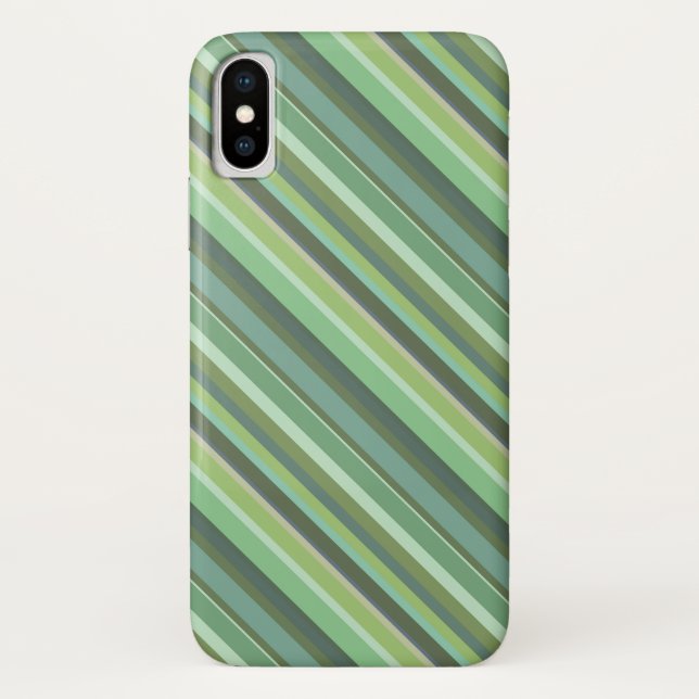 Olive-grüne Diagonalstreifen Case-Mate iPhone Hülle (Rückseite)