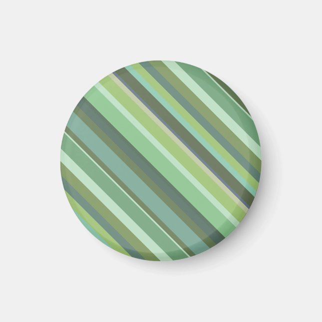 Olive-grüne Diagonalstreifen Magnet (Vorne)