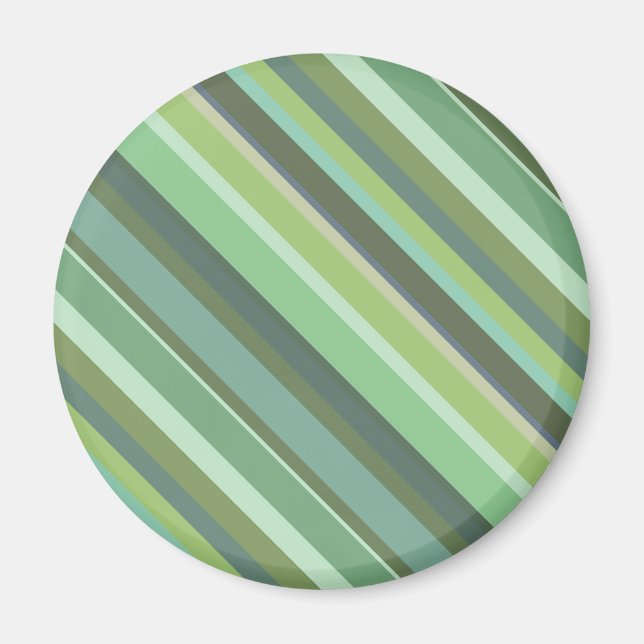 Olive-grüne Diagonalstreifen Magnet (Vorne)