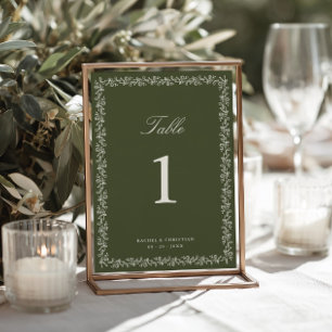 Olive & Ivory Botanischer Rahmen Hochzeitstisch Nu
