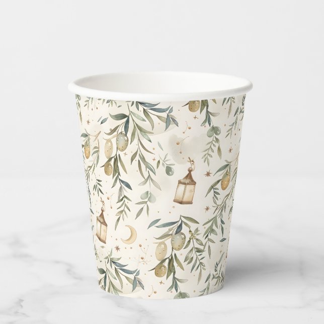 Olive & Lantern Islamische Partybecher Pappbecher (Vorderseite)