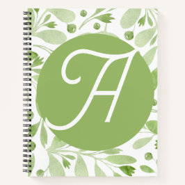 Olive Leaves Initial Journal  Notizbuch