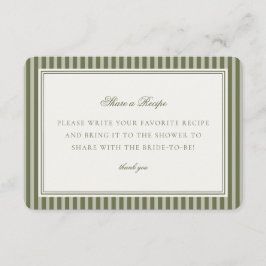 Olive Martini Green Striped Share a Recipe Insert