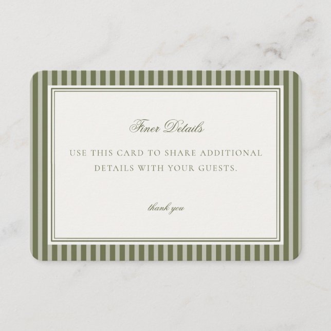 Olive Martini Tini Bit Closer Details Card Insert (Vorderseite)