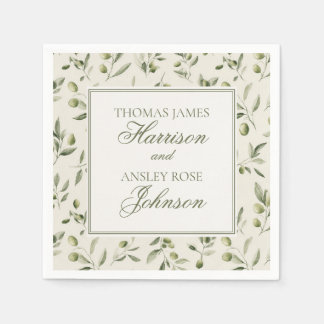 Olive Martini Tini Bit In Love Old Money Wedding Serviette