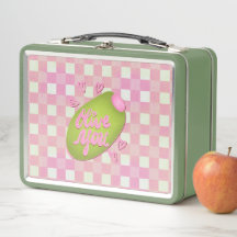 Olive Me Loves Olive You Retro Pink Check 