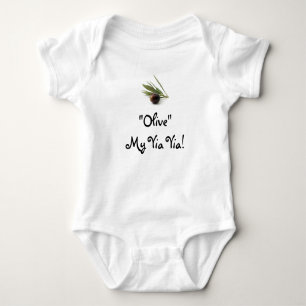 "Olive " mein Yia Yia! Baby Strampler