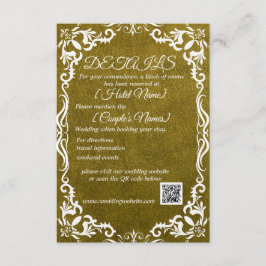 Olive Minimal Elegant Wedding Enclosure Card Begleitkarte