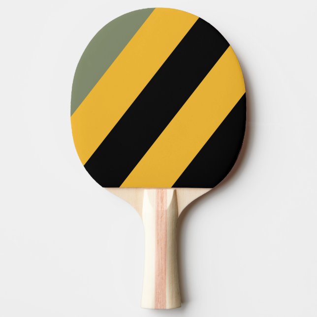 Olive Nightlight Bold Stripes Tischtennis Schläger (Vorderseite)