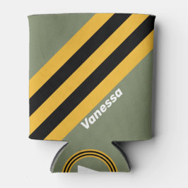 Olive Nightlight Streifen mit Namen Dosenkühler