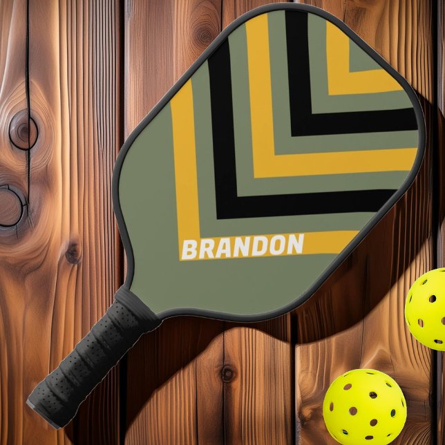 Olive Nightlight Vintag mit Name Pickleball Schläger (Von Creator hochgeladen)