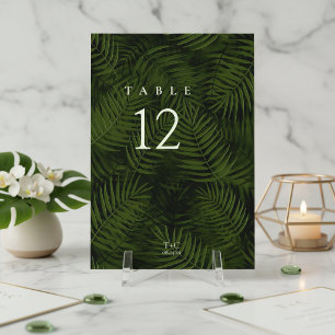 Olive Oasis Palms Muster Tischnummer ID1324