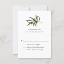 Olive Orchard Hochzeit RSVP