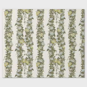 Olive Passionflower-Rebe Streifen, Creme Geschenkpapier