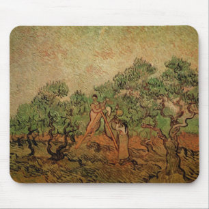 Olive Picking von Vincent van Gogh Mousepad