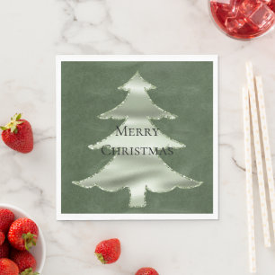 Olive Pistachio Mint Grün Weihnachtsbaum Textur Serviette