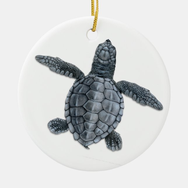Olive Ridley Sea Turtle Hatchling Ornament (Vorne)