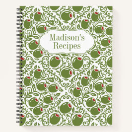Olive Rustic Farmhouse French Country Recipe Notizbuch
