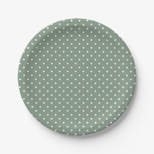 Olive Sage Confetti Papierplatte Pappteller