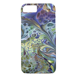 Olive Salbei grün, lila blau, abstrakt Case-Mate iPhone Hülle