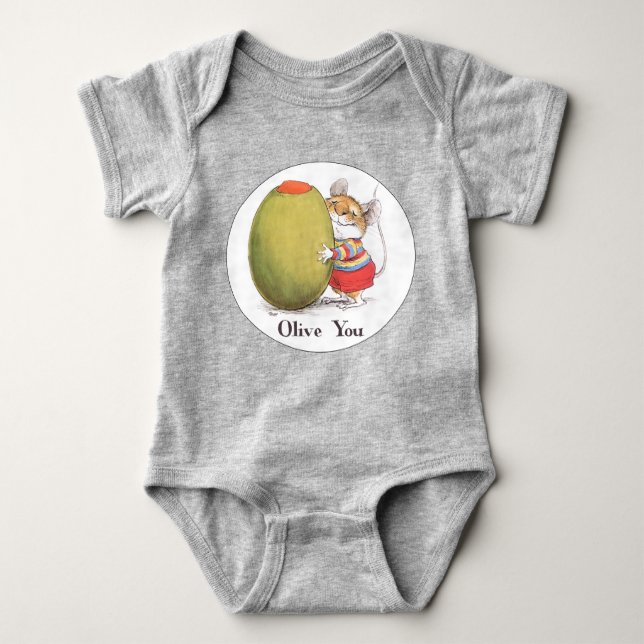Olive Sie Baby-Spielanzug Baby Strampler (Vorderseite)