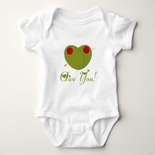 Olive Sie! Baby Strampler (Vorderseite)