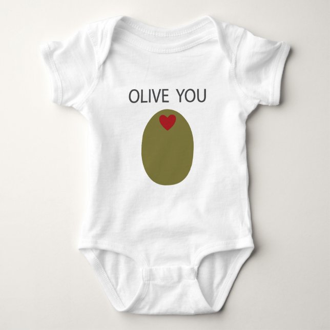 Olive Sie Baby Strampler (Vorderseite)