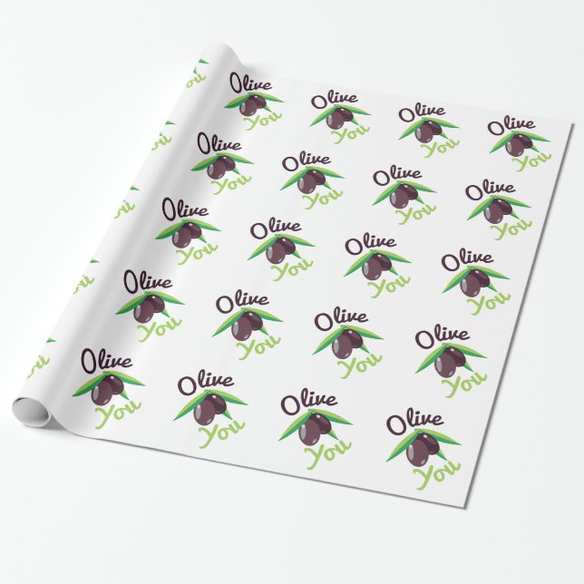 Olive Sie Geschenkpapier (Ungerollt)
