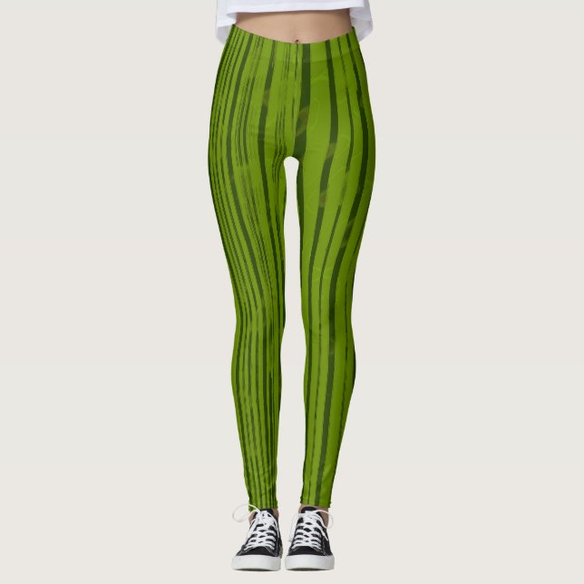 Olive Striping Leggings (Vorderseite)