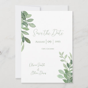 Olive Tree Watercolor Hochzeit Save The Date