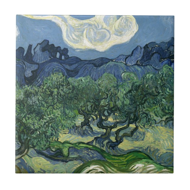 Olive Trees by Van Gogh Fliese (Vorderseite)