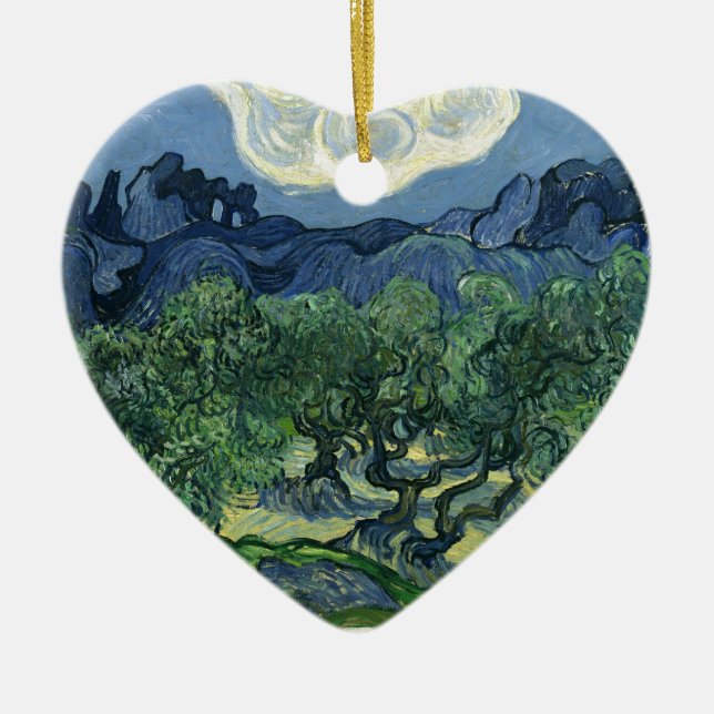 Olive Trees by Van Gogh Keramik Ornament (Vorne)