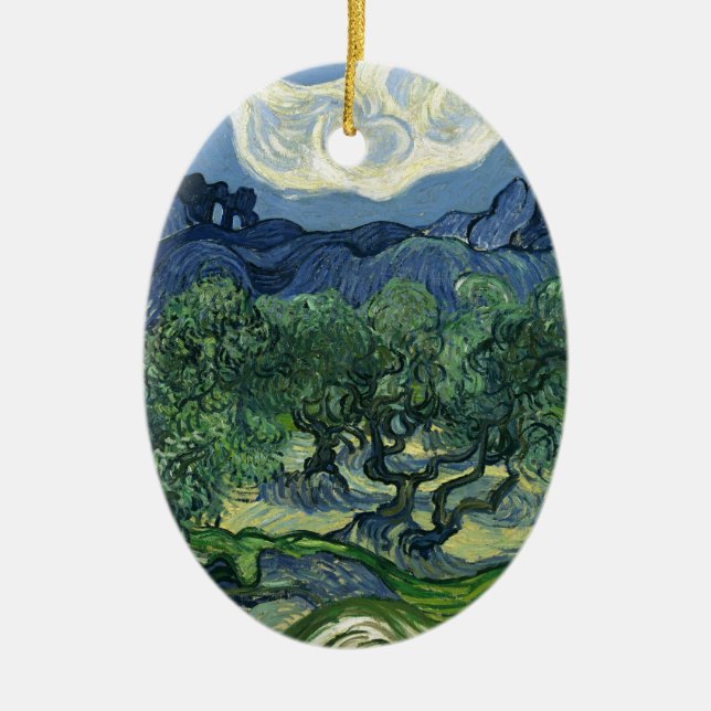 Olive Trees by Van Gogh Keramik Ornament (Vorne)