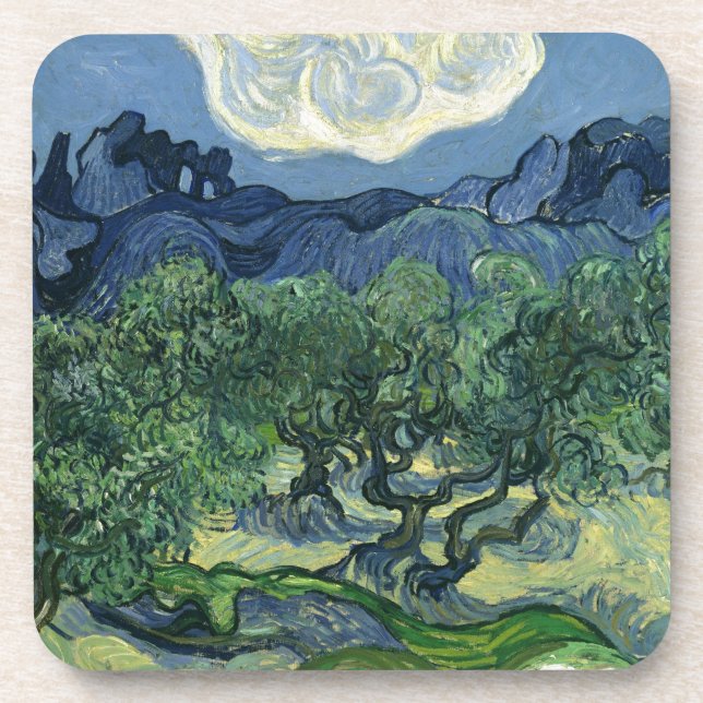 Olive Trees by Van Gogh Untersetzer (Vorderseite)