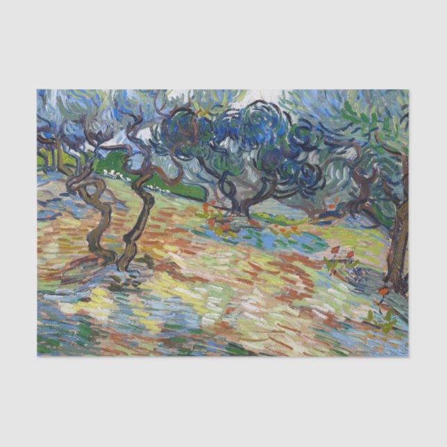 Olive Trees by Vincent van Gogh Seidenpapier (Vorderseite)
