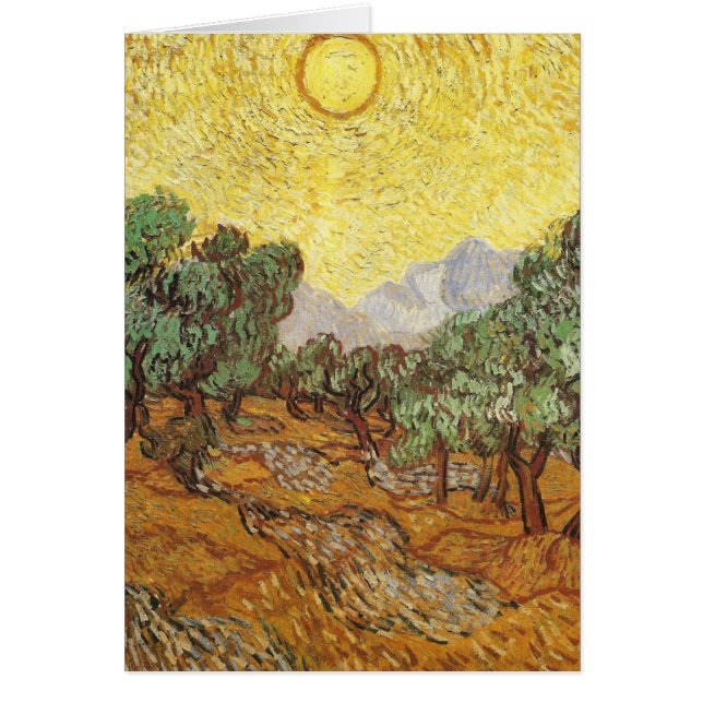 Olive Trees Yellow Sky & Sun Van Gogh Kunst und Ku (Vorne)