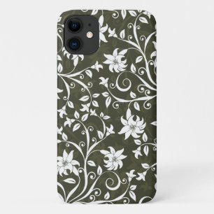 Olive Trumpetblume Blumenmuster Case-Mate iPhone Hülle