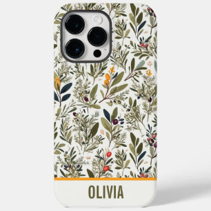 Olive und Kräuter Minimalistisch Elegant Personali Case-Mate iPhone 14 Pro Max Hülle