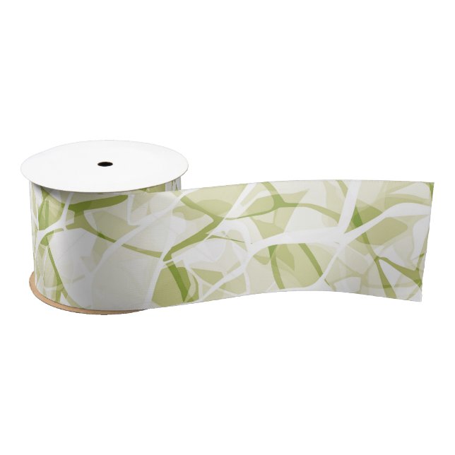 olive-white abstract fashionable modern pattern    satinband (Spule)