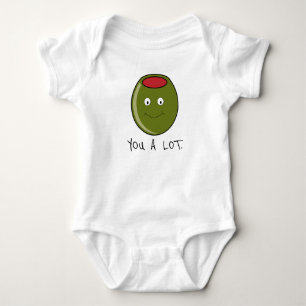 Olive You A Lot One-Piece Baby T - Shirt